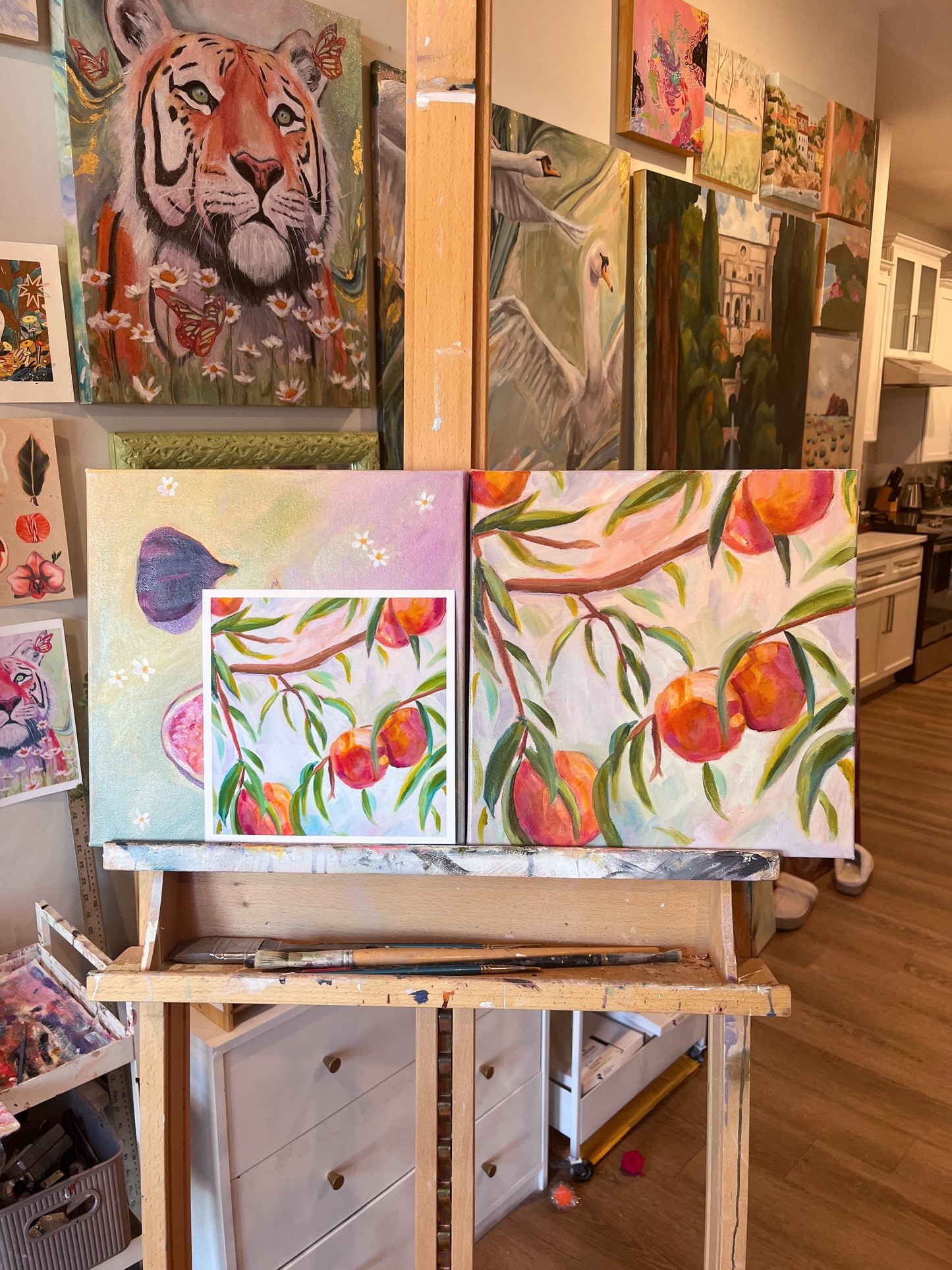 Peach Tree Art Print
