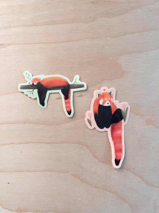 Red Panda Vinyl Stickers