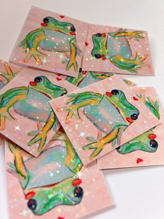 Holographic Frog Sticker