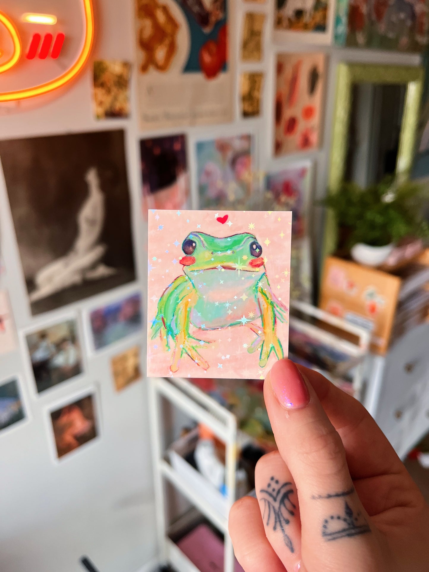 Holographic Frog Sticker