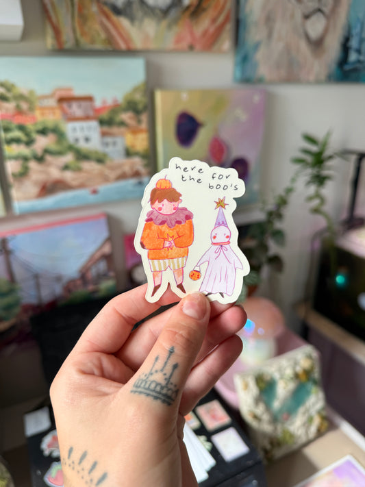 Here for the Boo’s Halloween Sticker