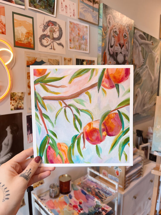 Peach Tree Art Print