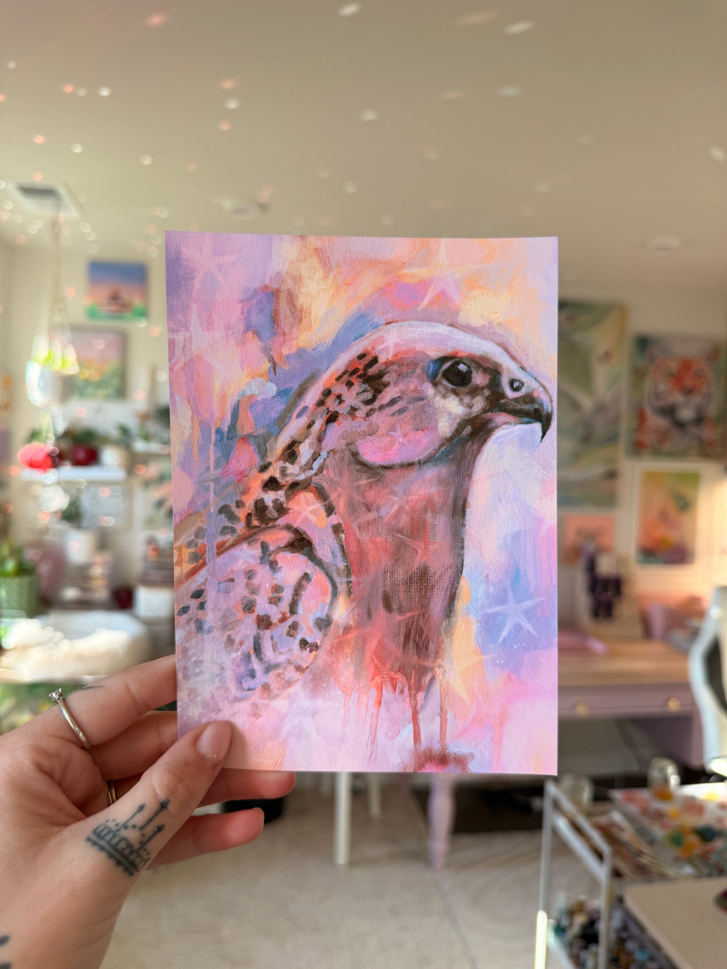 Starry Falcon Print