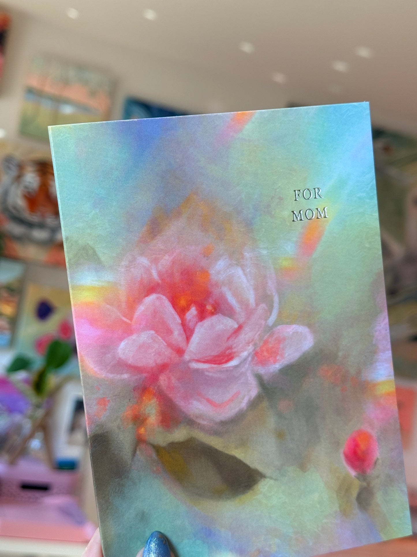 For Mom Silver Foil Greeting Card