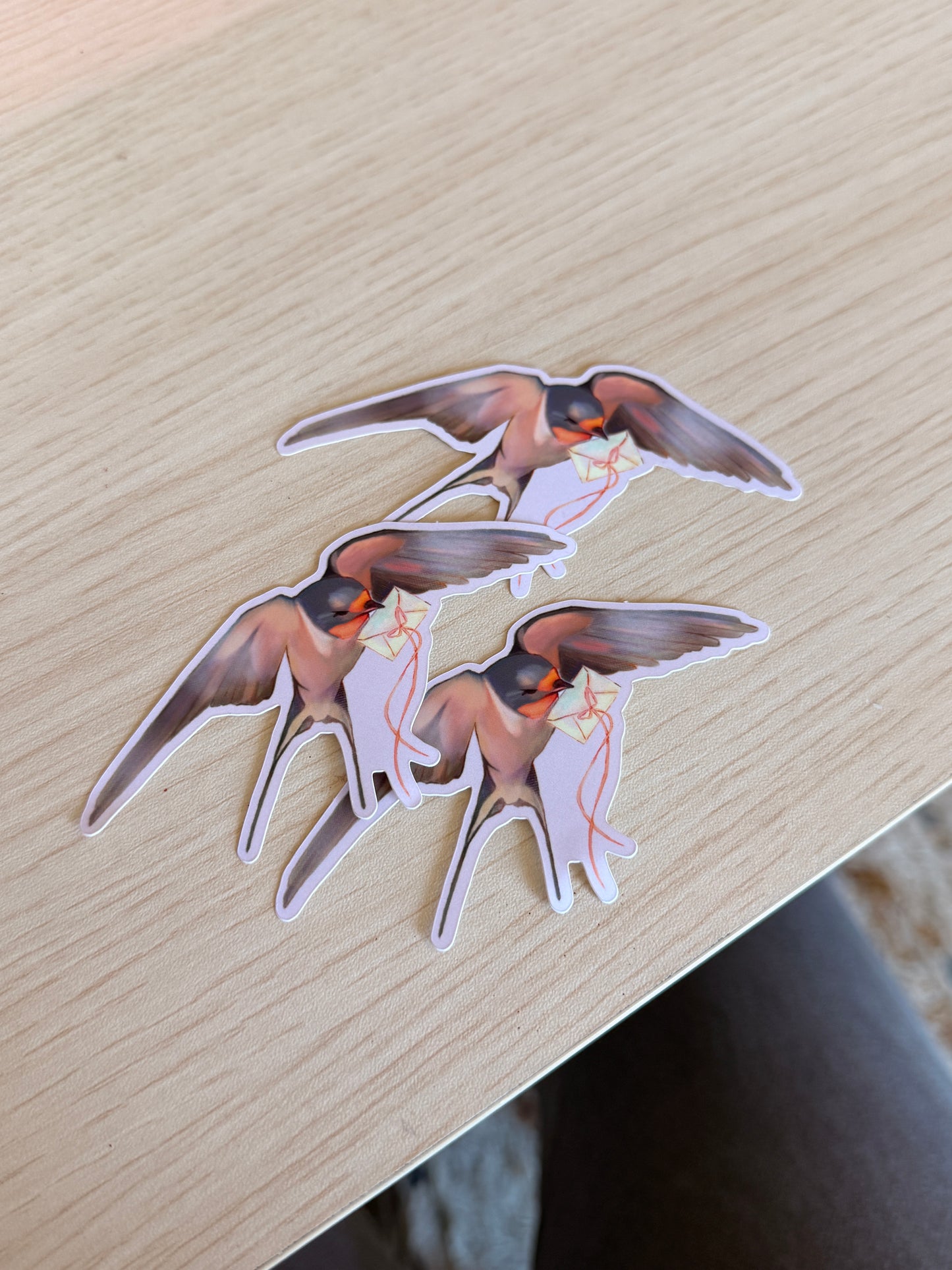 Love Letter Swallow Sticker