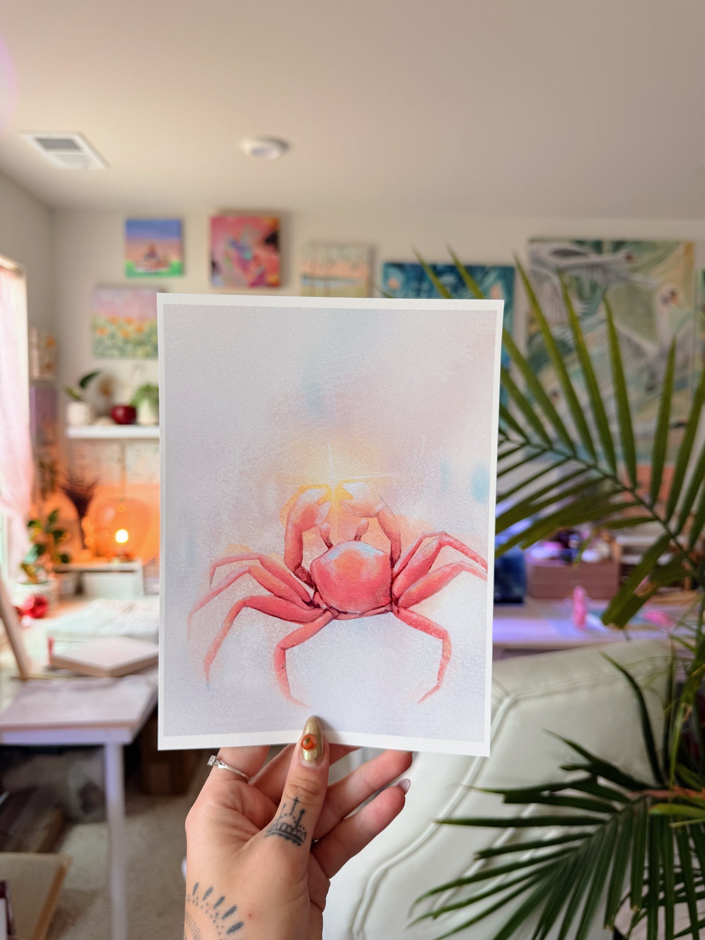 Star Catching Crab Art Print