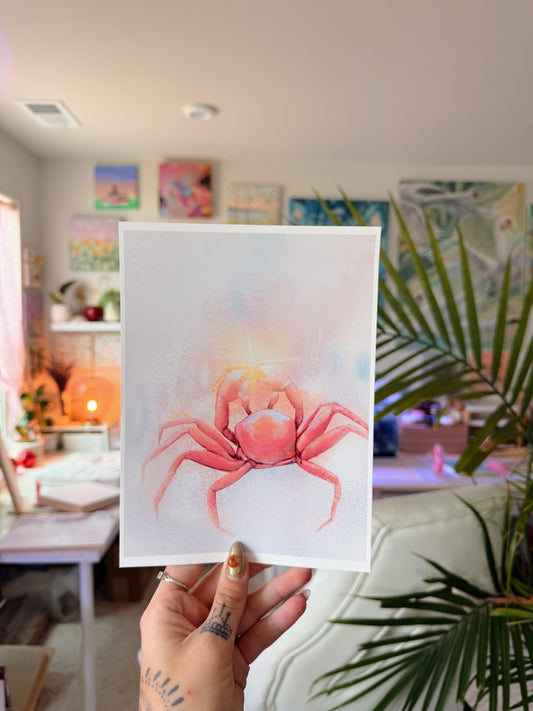 Star Catching Crab Art Print