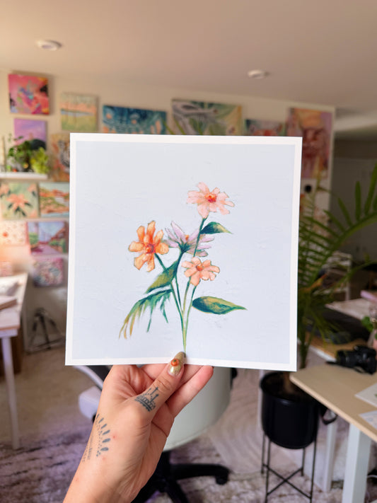 Pastel Flowers Art Print