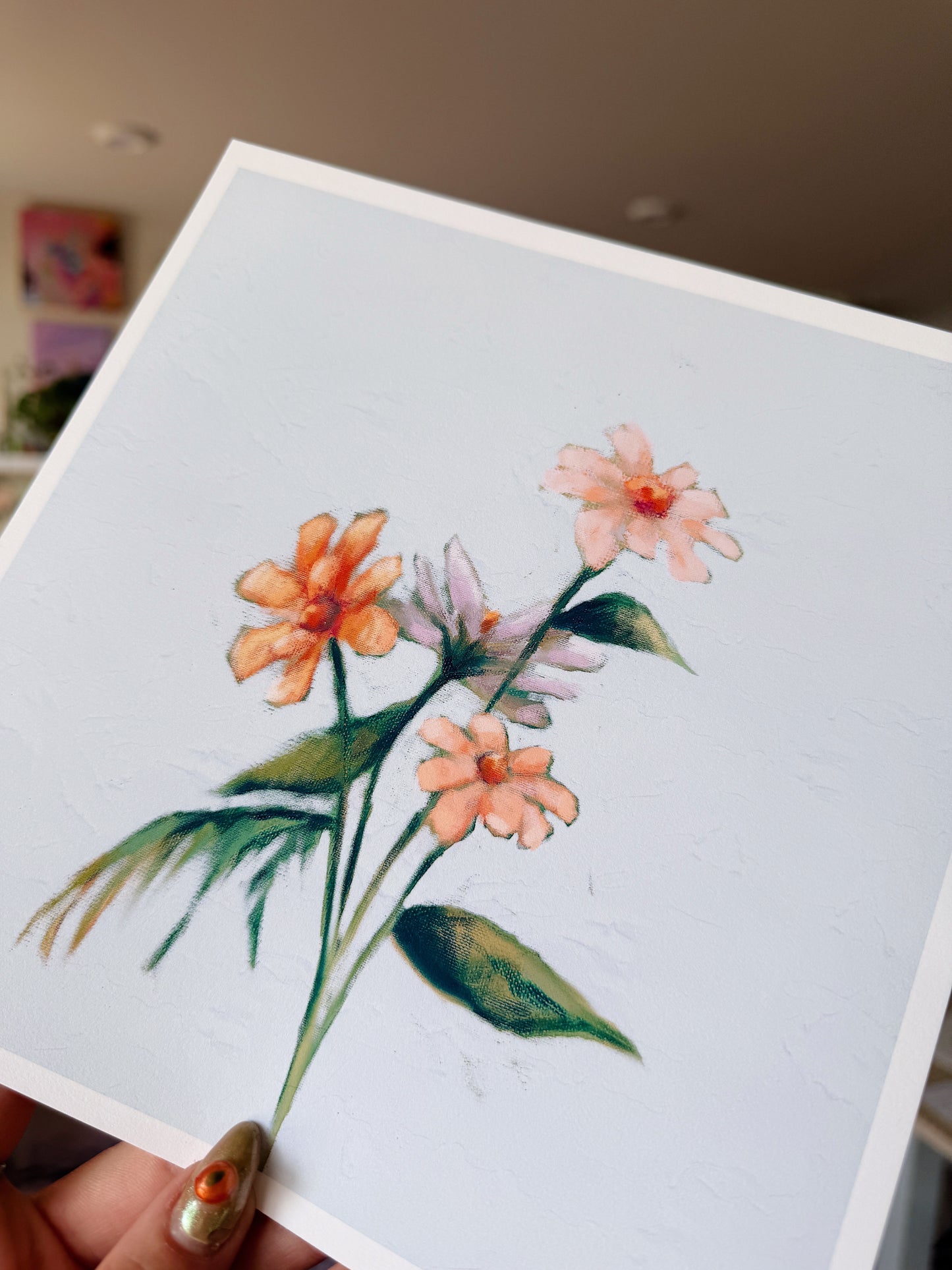 Pastel Flowers Art Print