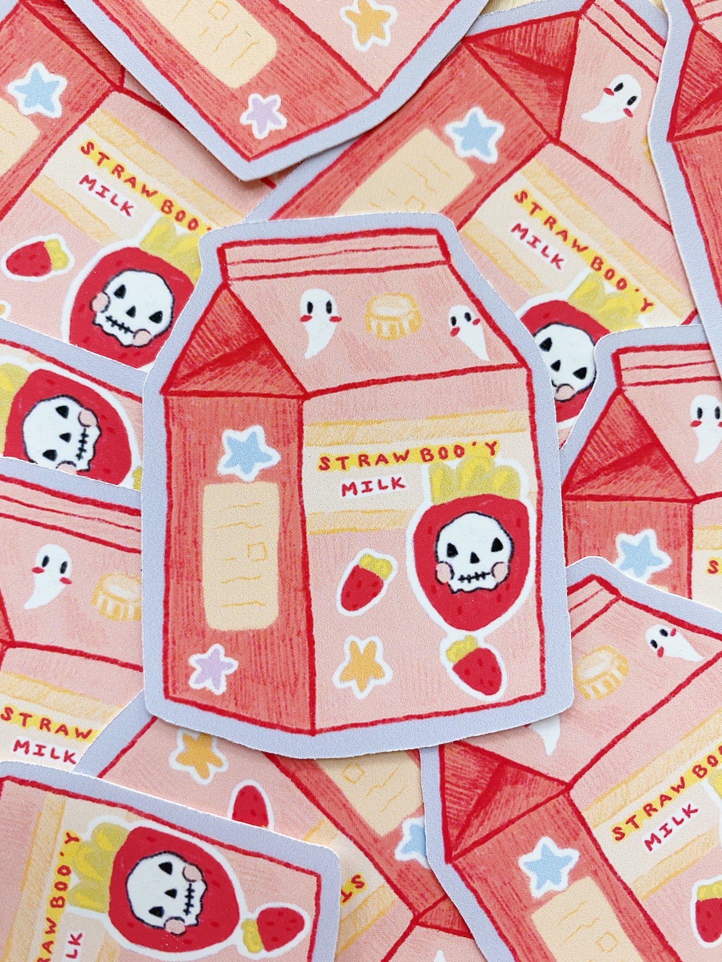 Strawboo'y Milk and Monster Jam Stickers