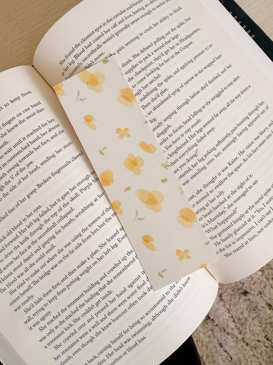 Yellow Floral Bookmark
