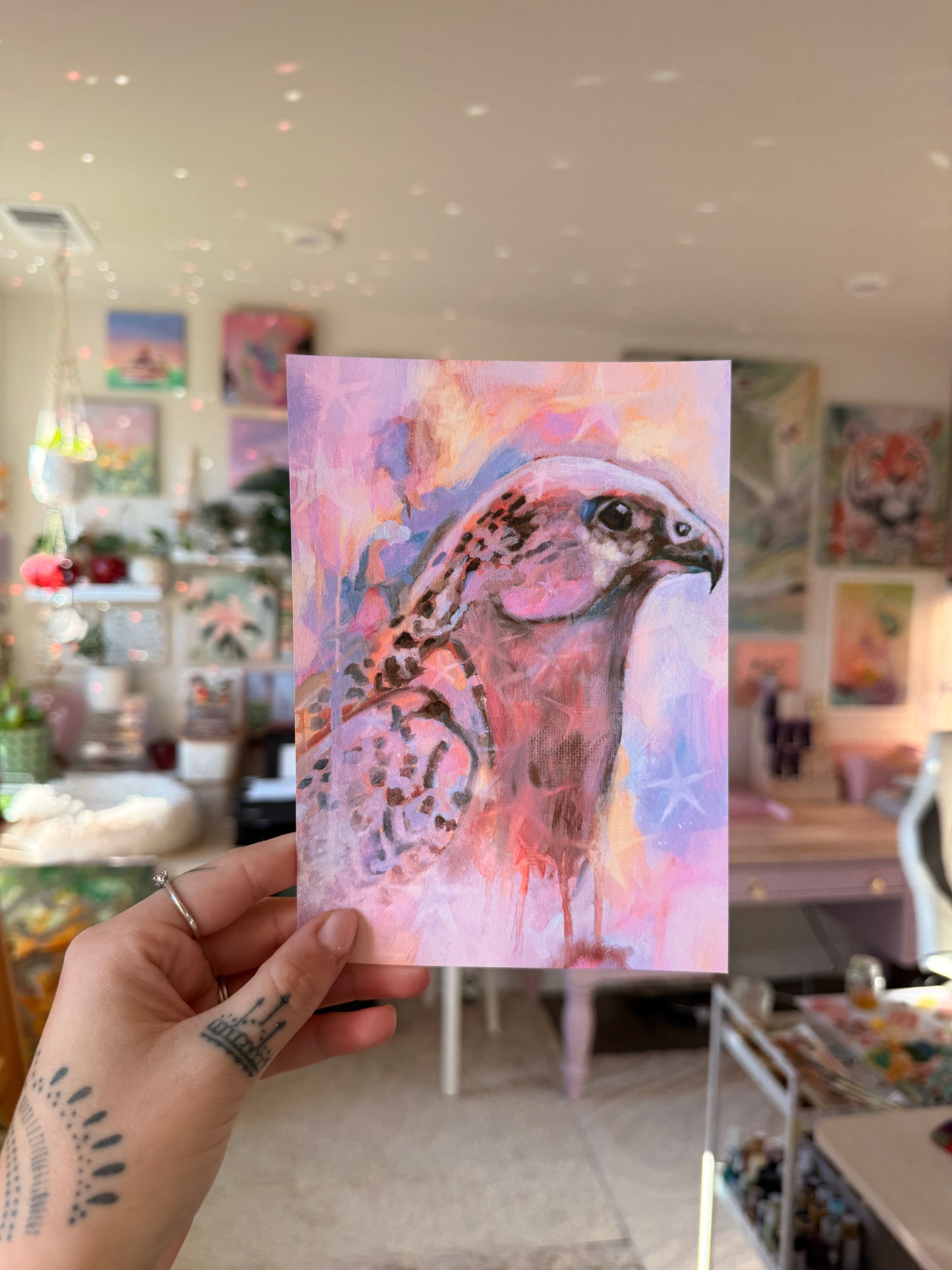 Starry Falcon Print