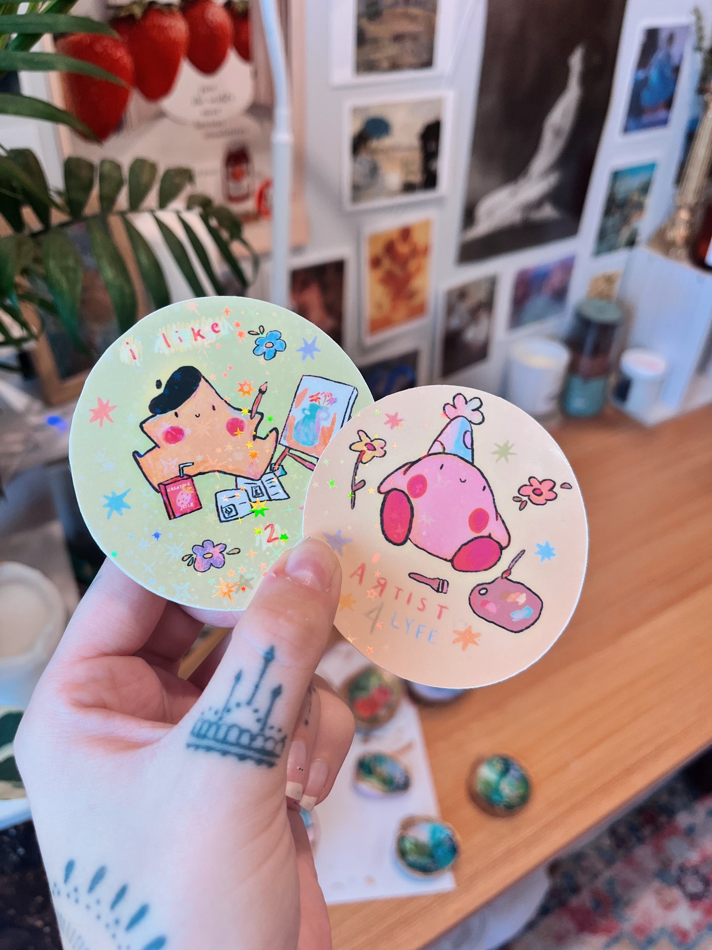 Holographic Relatable Artist Stickers