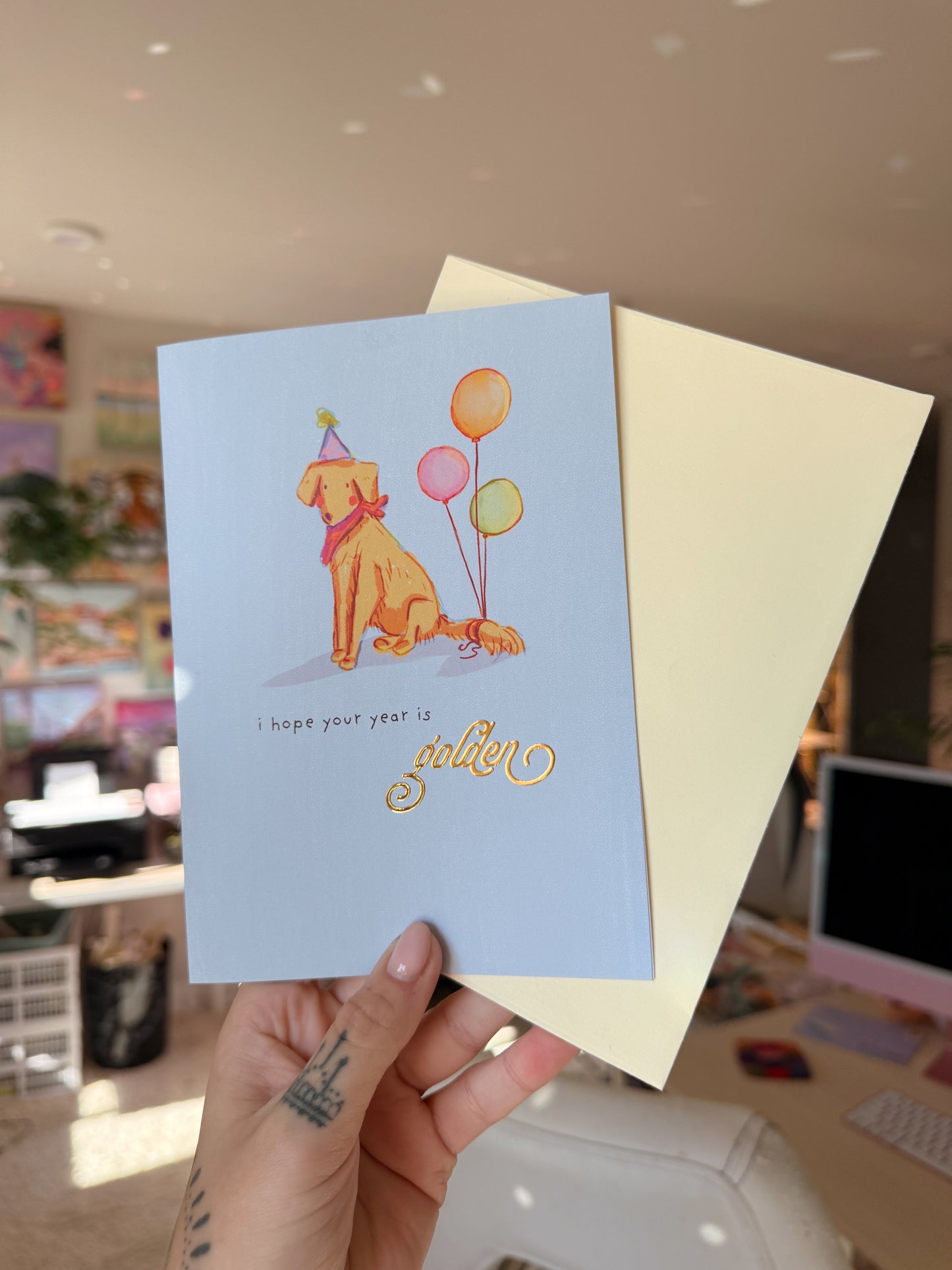 Golden Retriever Birthday Card