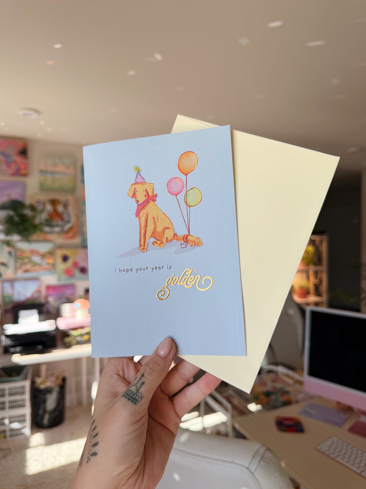 Golden Retriever Birthday Card
