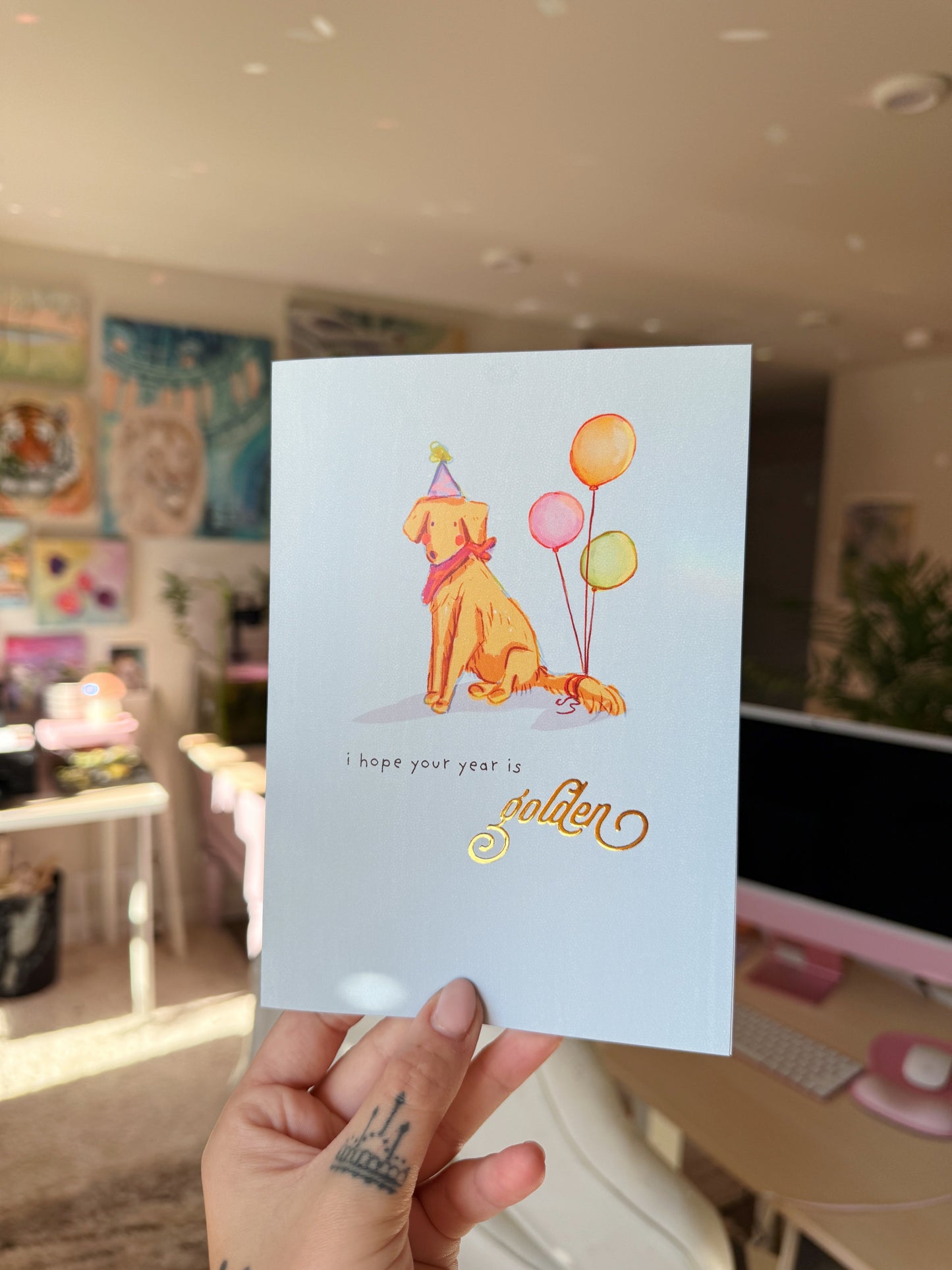 Golden Retriever Birthday Card