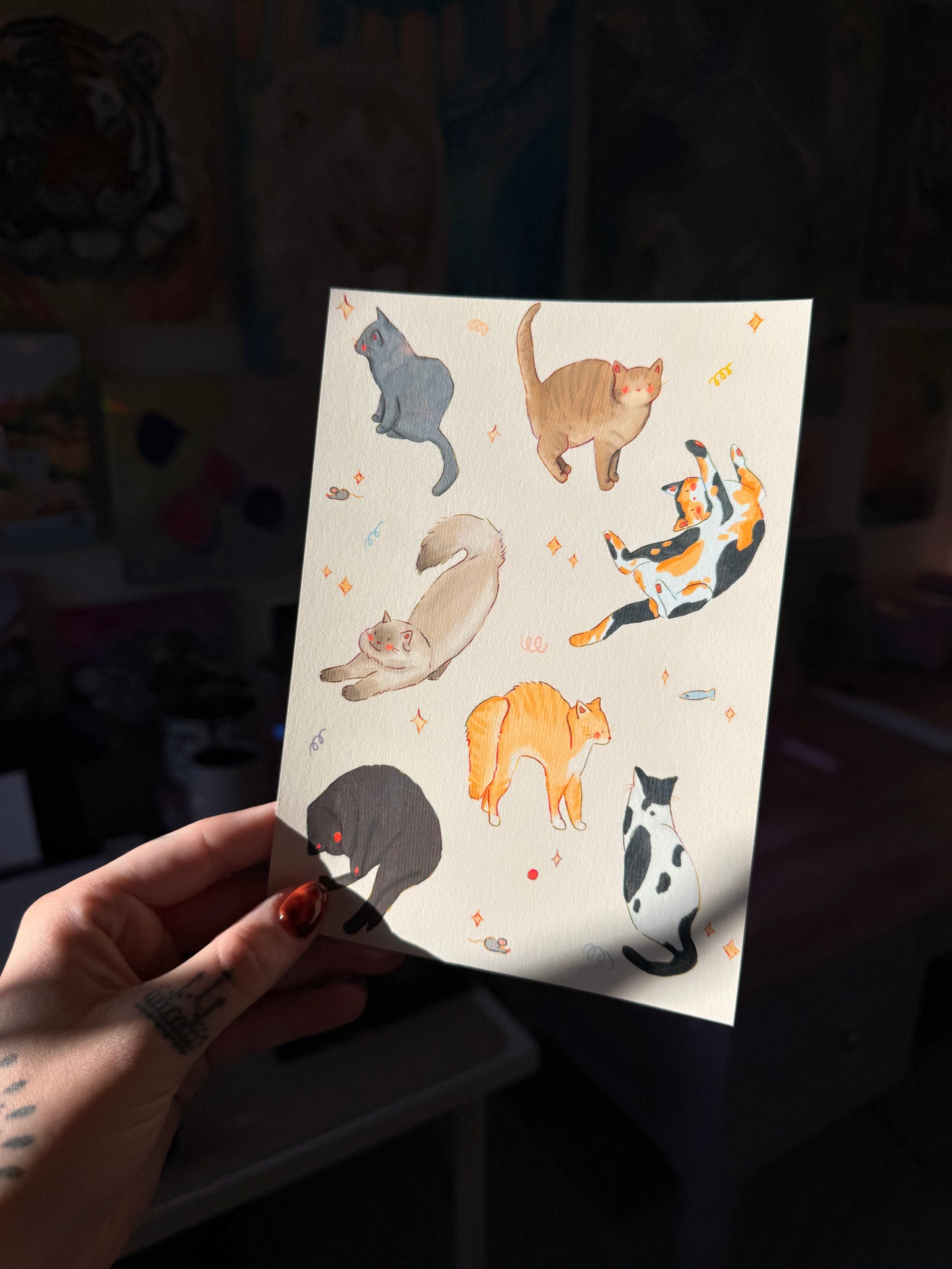 Silly Cats Print