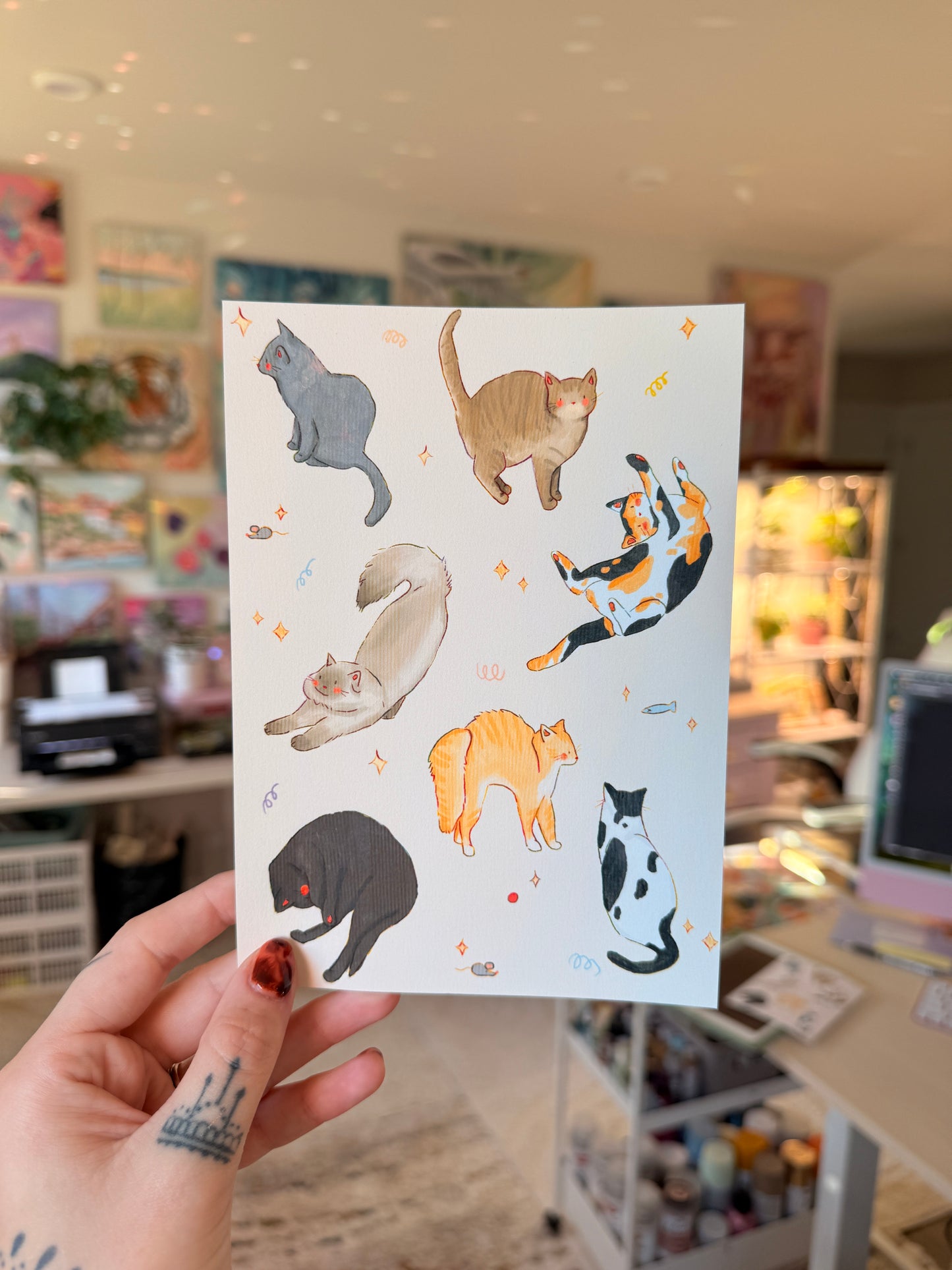 Silly Cats Print