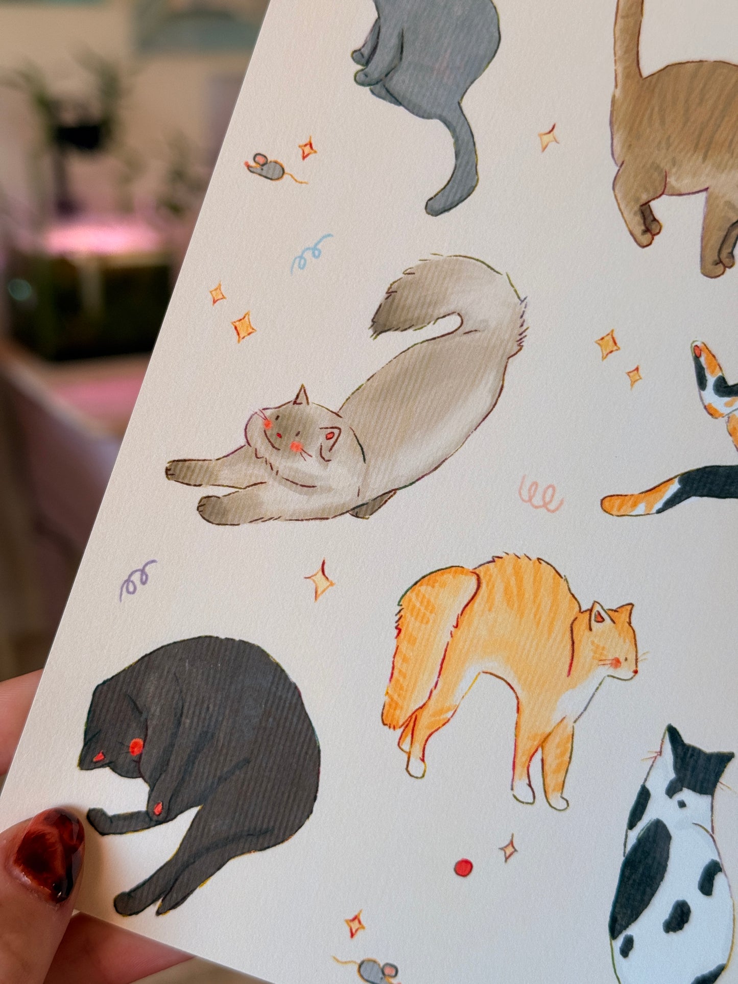 Silly Cats Print