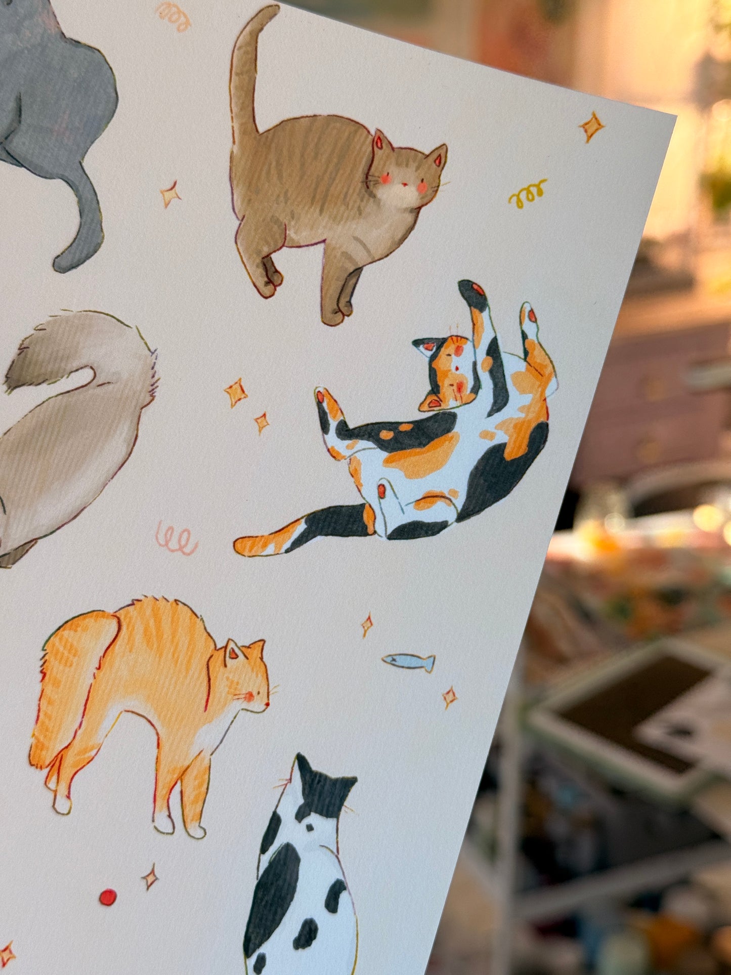 Silly Cats Print