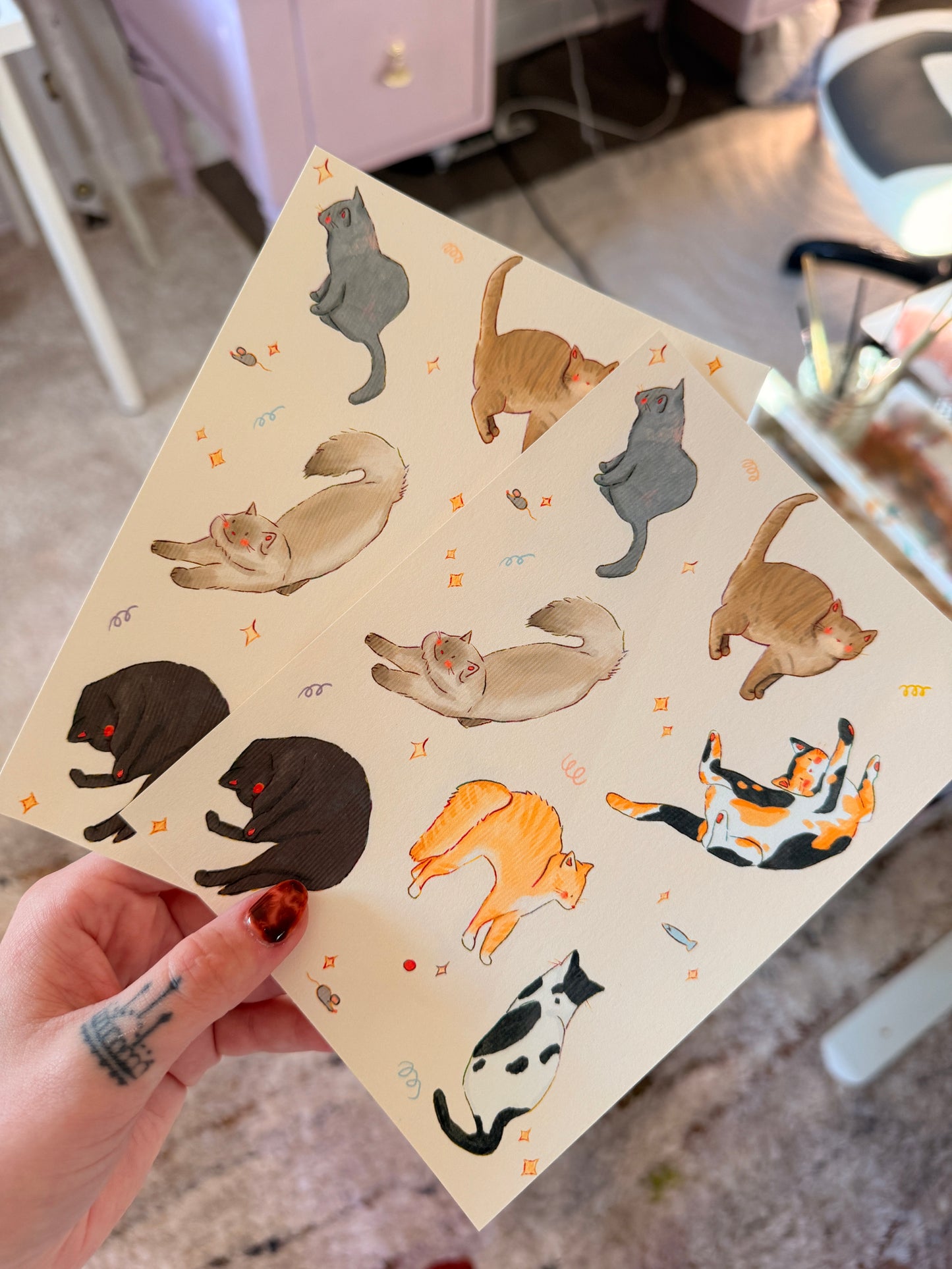 Silly Cats Print
