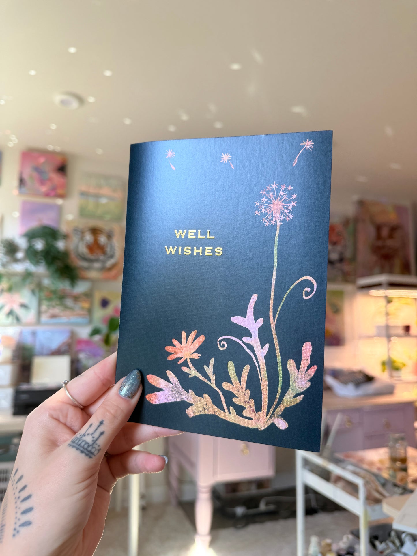Well Wishes Gold Foil Greeting Card