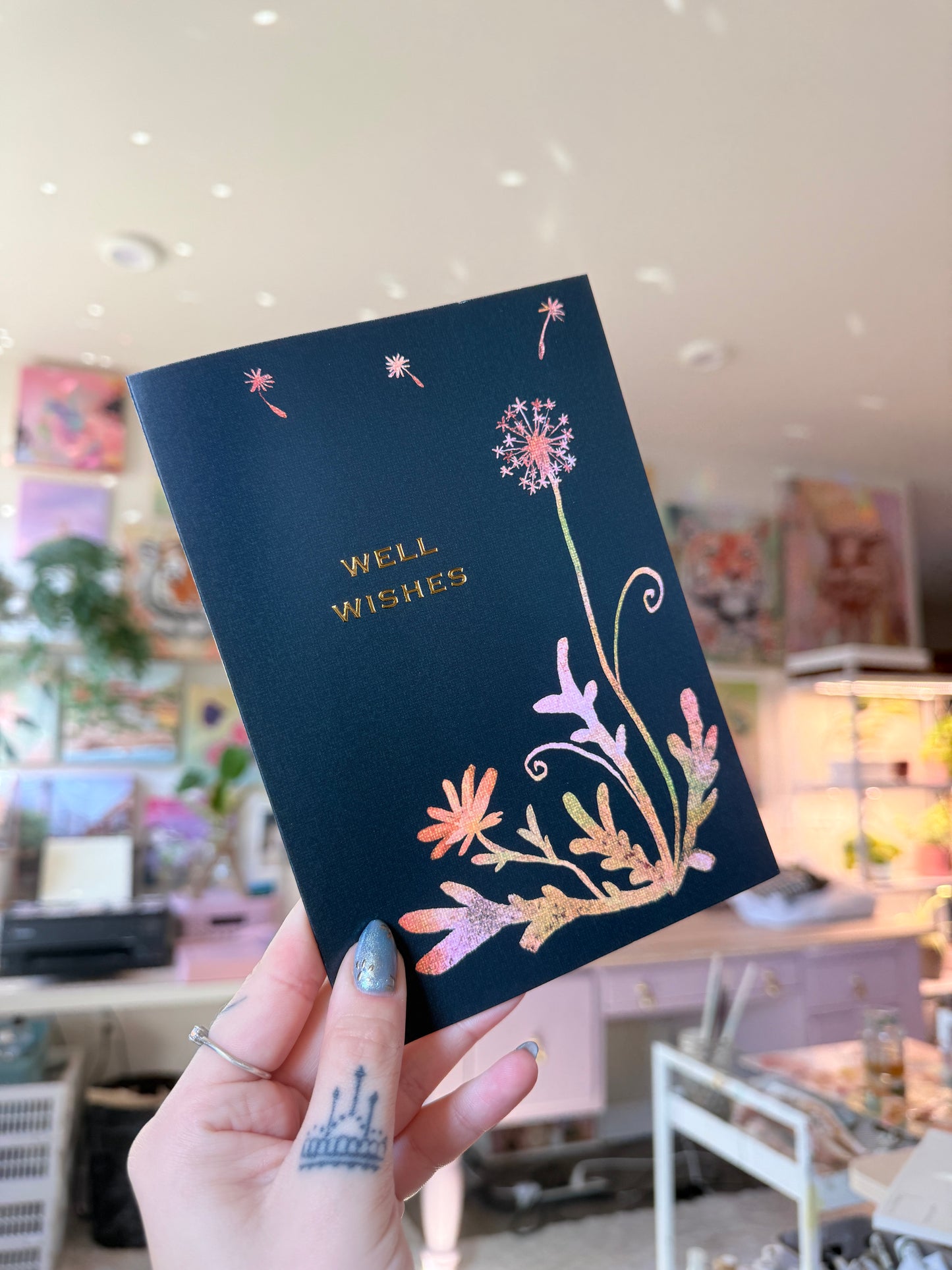 Well Wishes Gold Foil Greeting Card