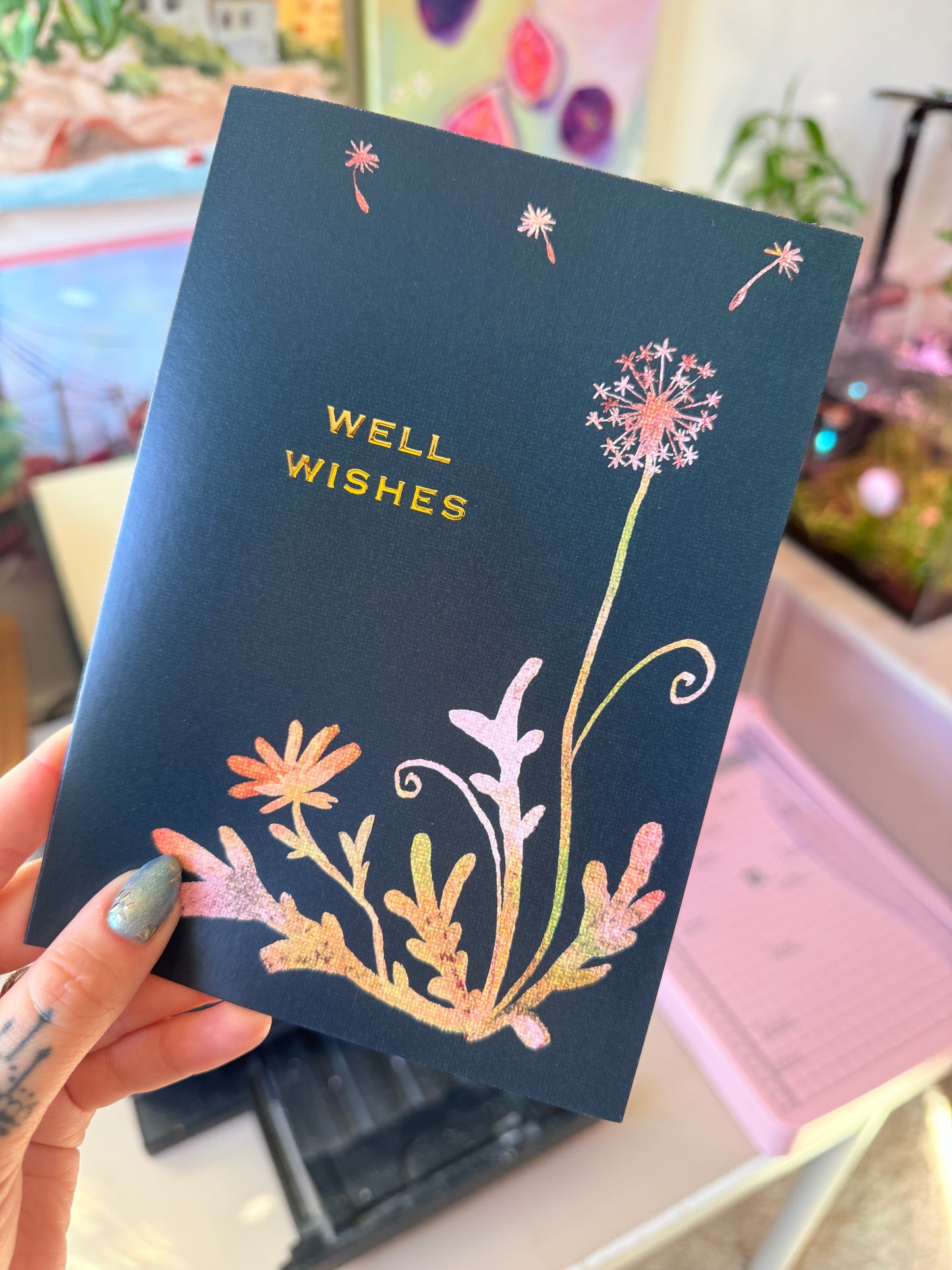 Well Wishes Gold Foil Greeting Card