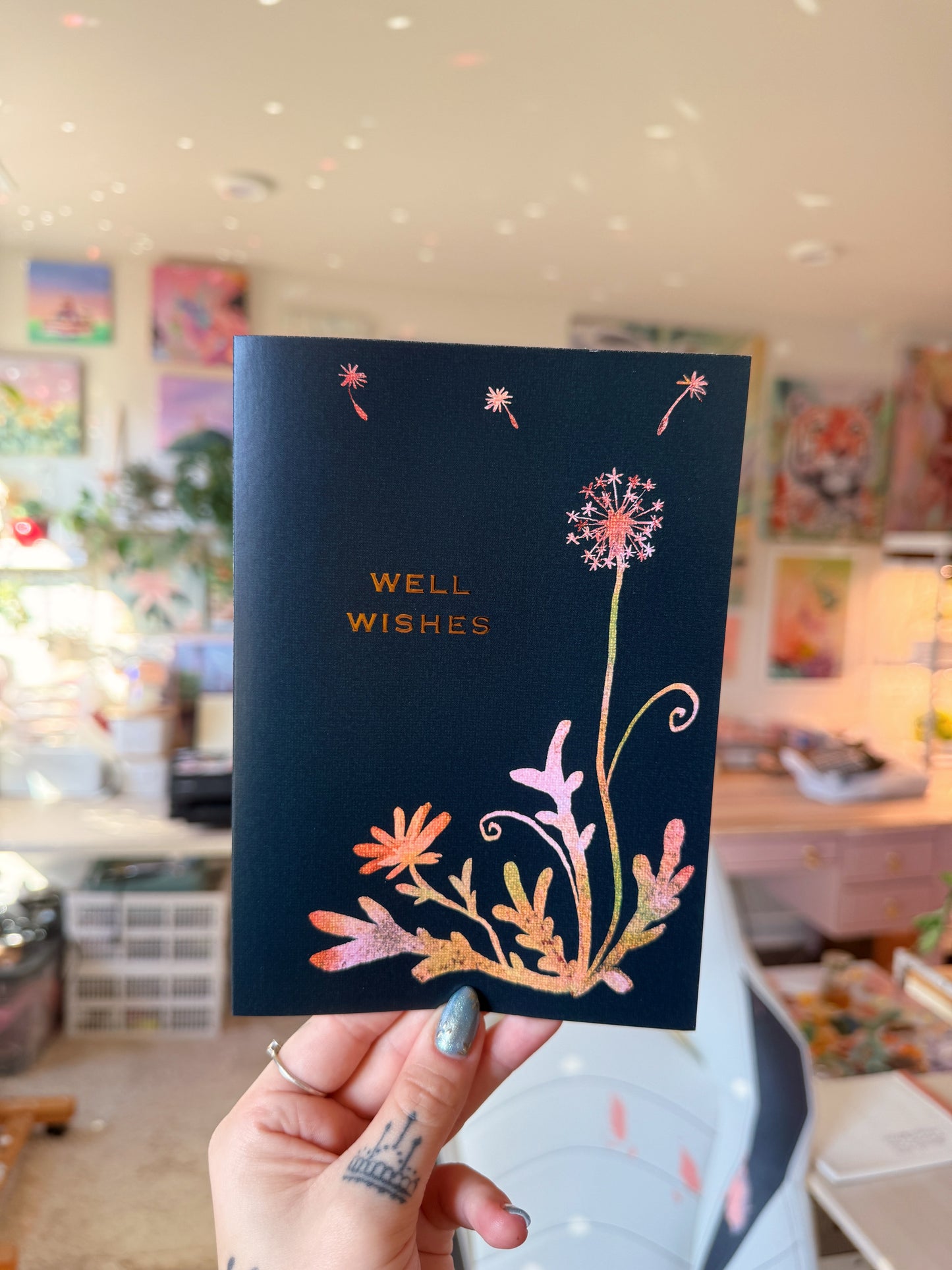 Well Wishes Gold Foil Greeting Card