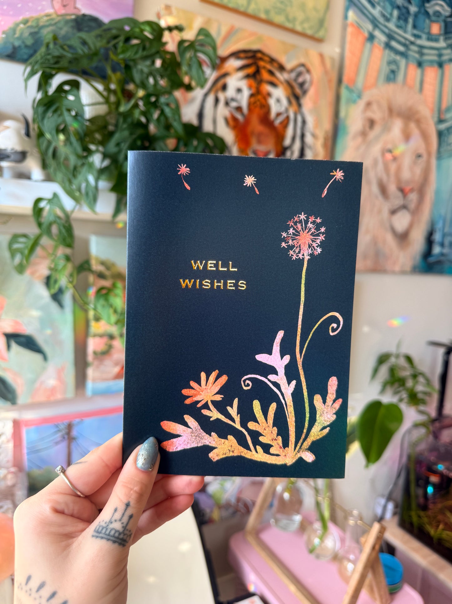 Well Wishes Gold Foil Greeting Card