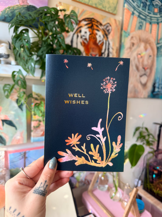 Well Wishes Gold Foil Greeting Card