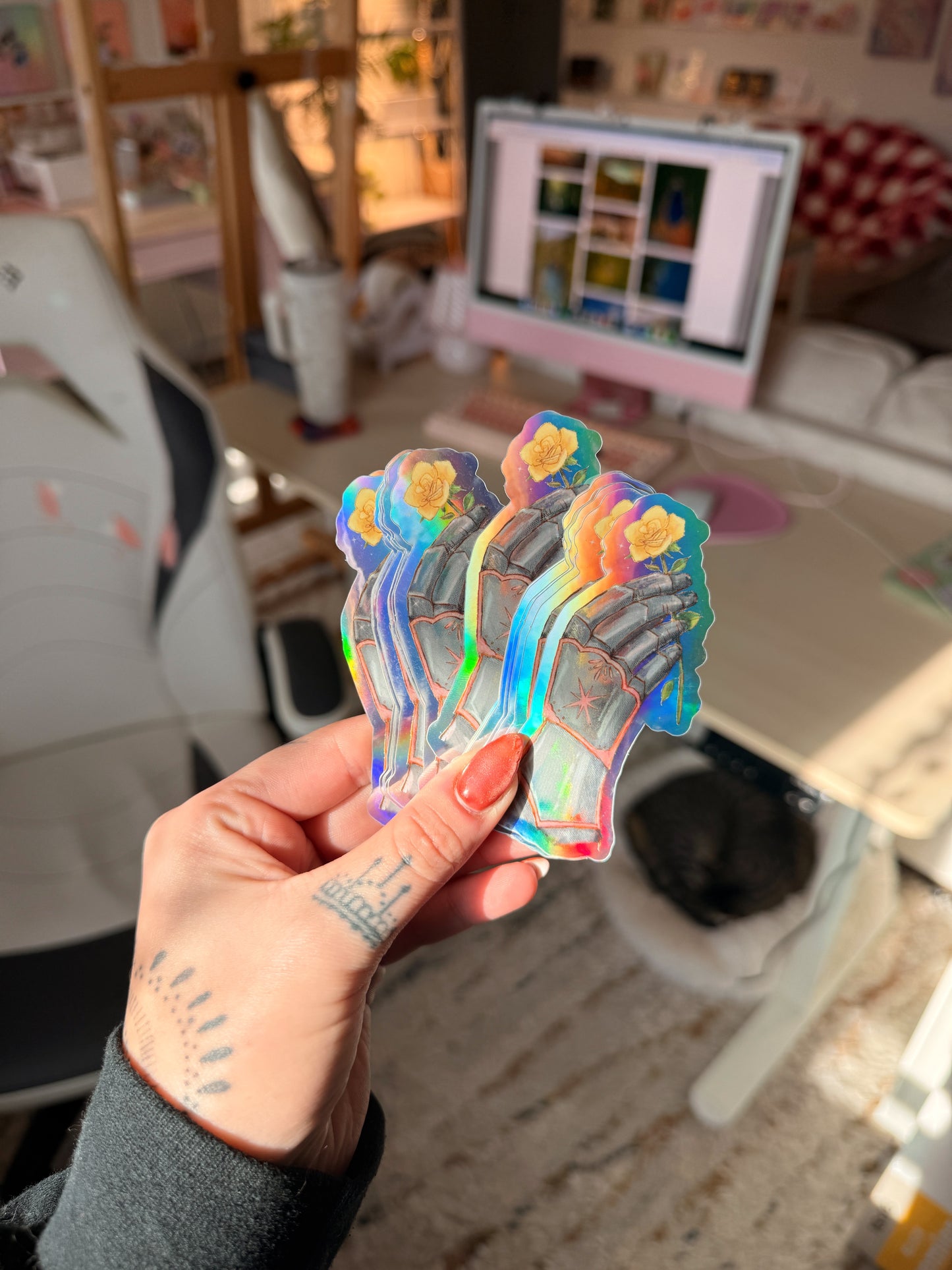Holographic Knight Sticker