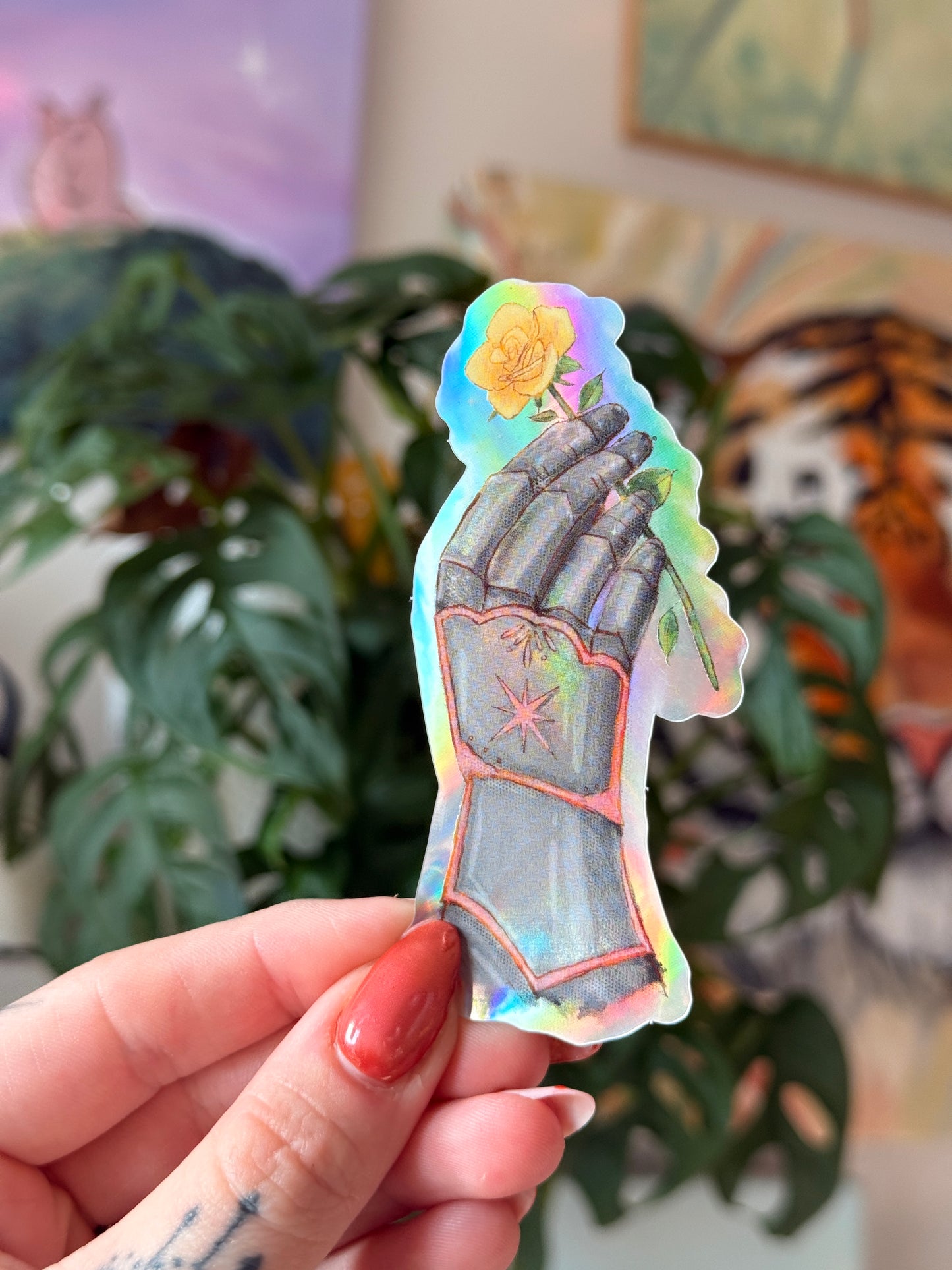 Holographic Knight Sticker