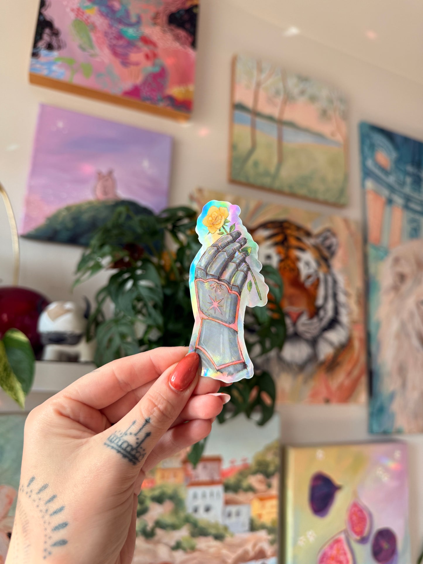 Holographic Knight Sticker