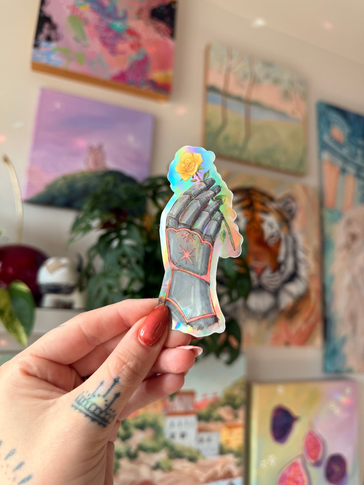 Holographic Knight Sticker
