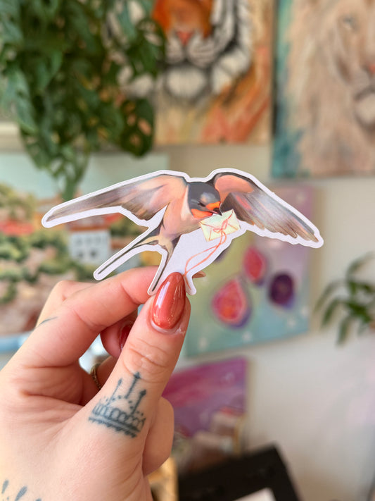 Love Letter Swallow Sticker