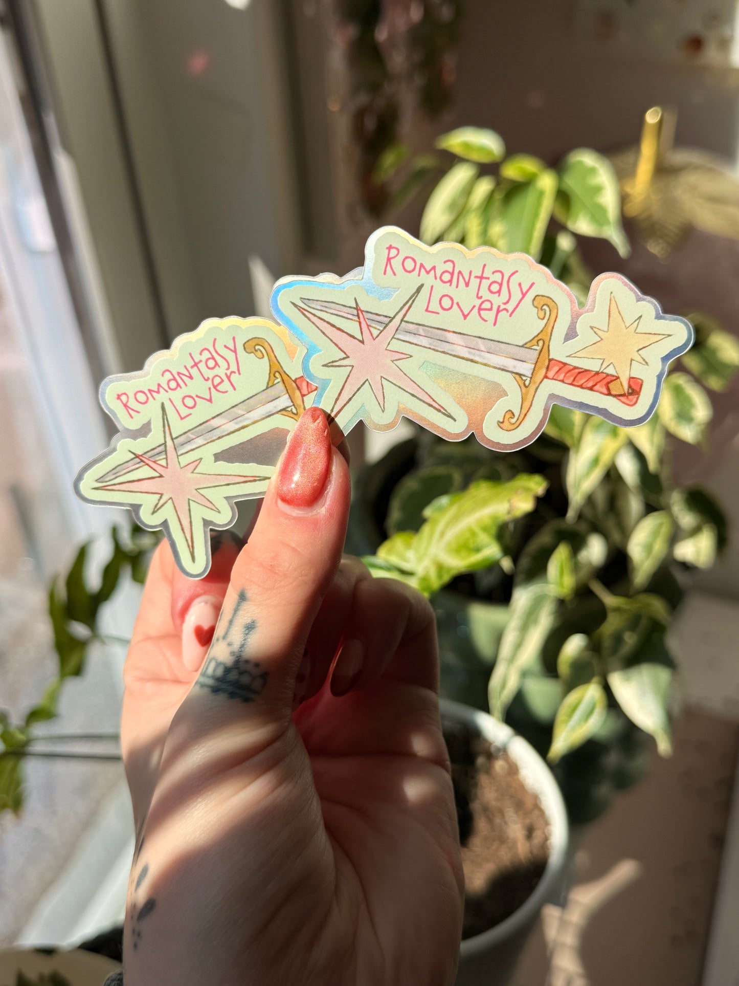 Holographic Romantasy Sticker