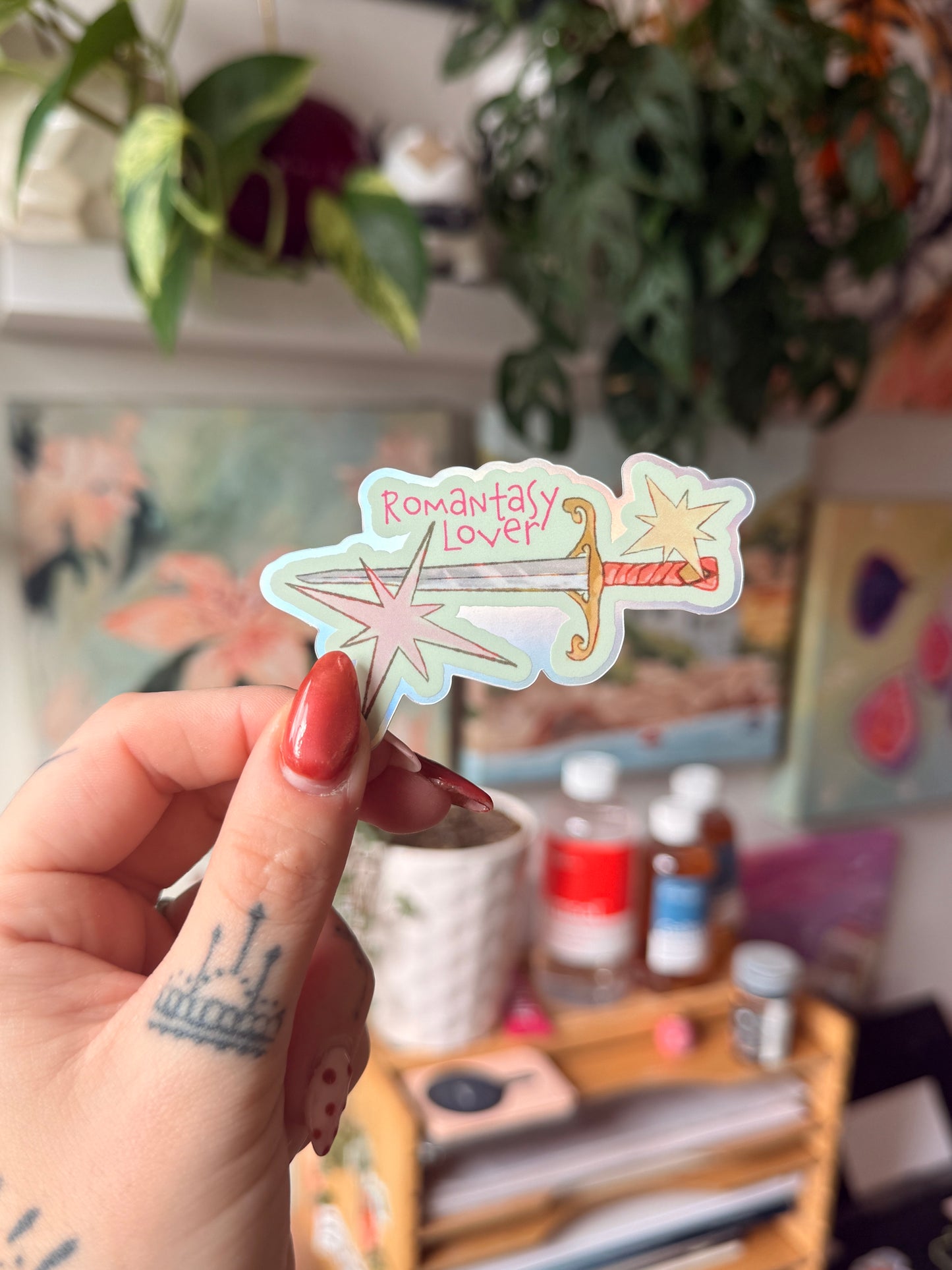 Holographic Romantasy Sticker