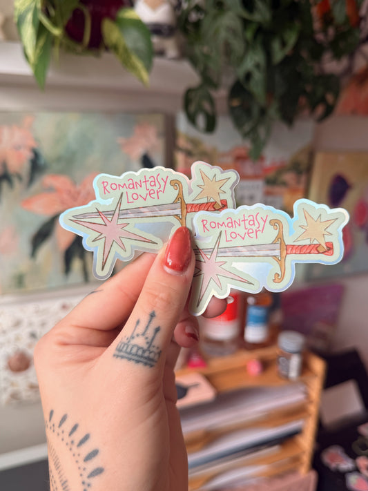 Holographic Romantasy Sticker