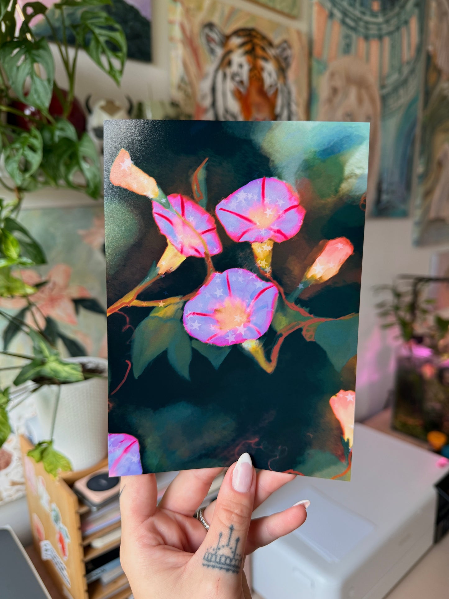 Morning Glory Metallic Print