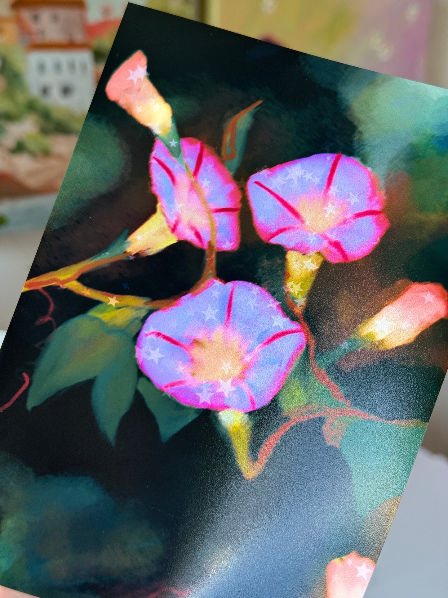 Morning Glory Metallic Print