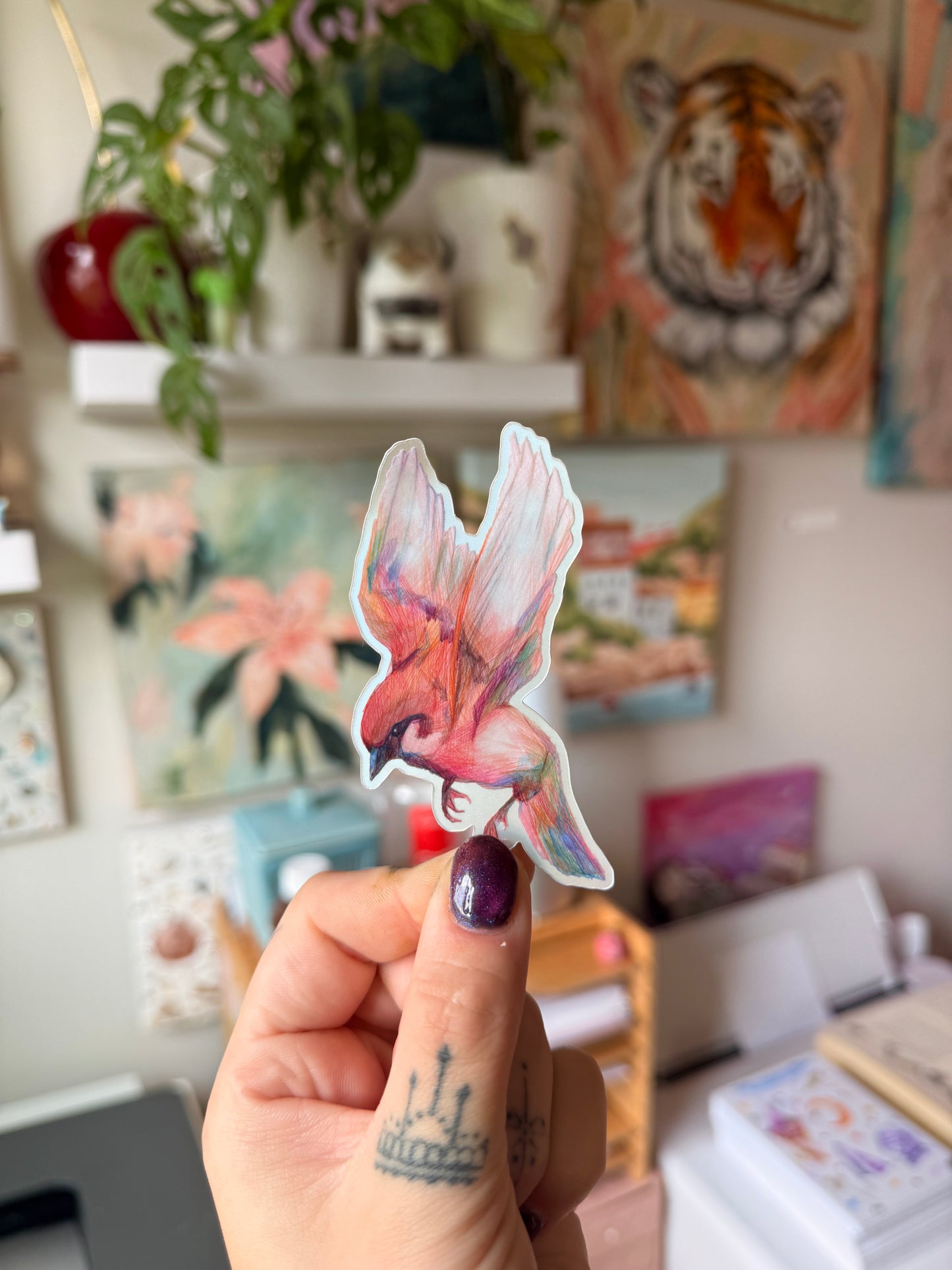 Holographic Sparrow Sticker